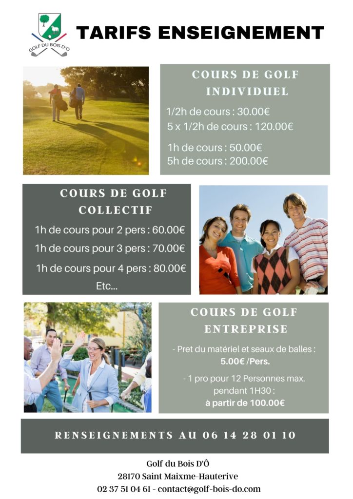 TARIFS ENSEIGNEMENTS
